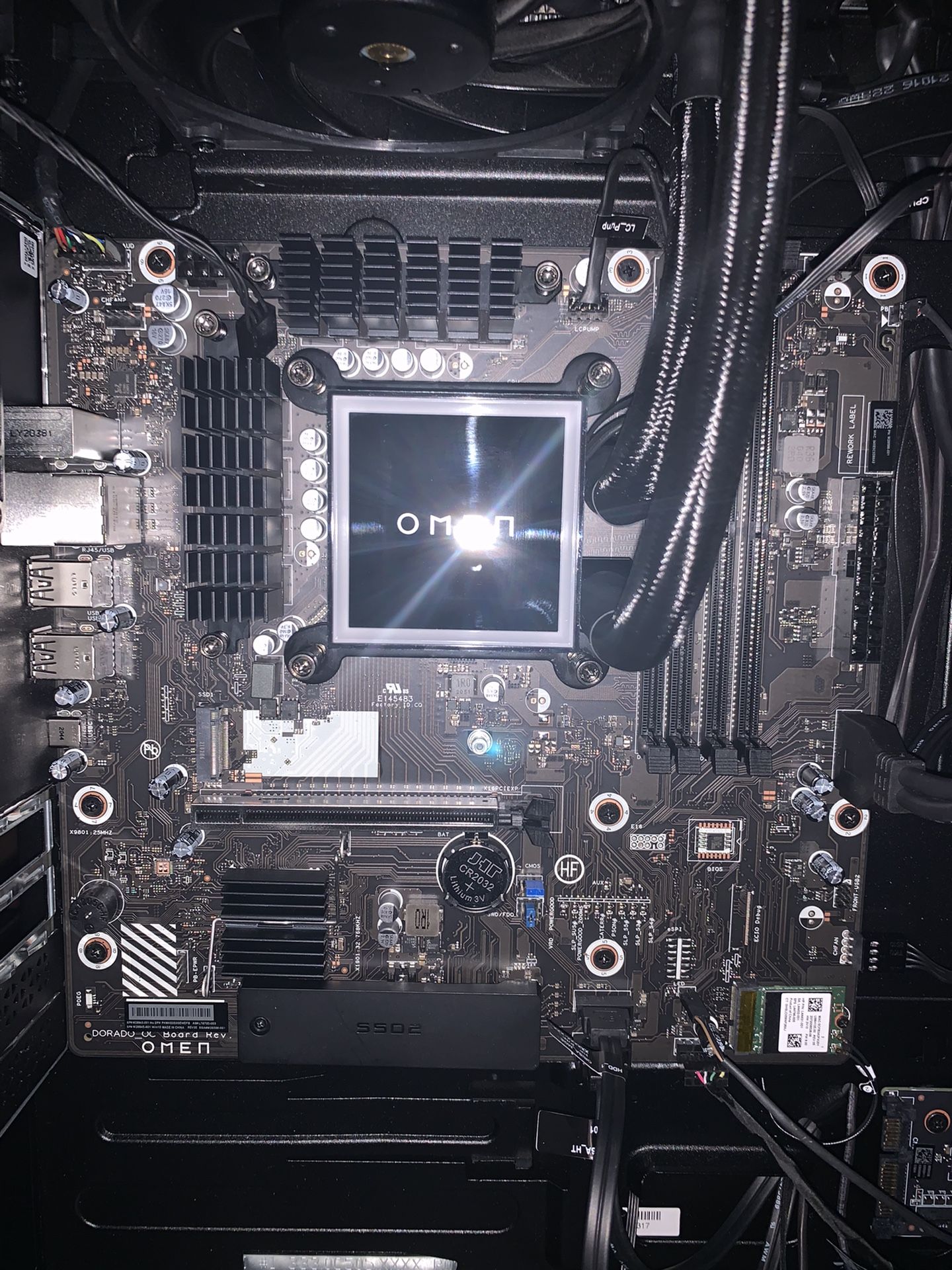 HP Omen 30L Parts - OEM Dorado 8703 LGA 1200 (intel) Overclockable Motherboard. 4 Ram Slots.