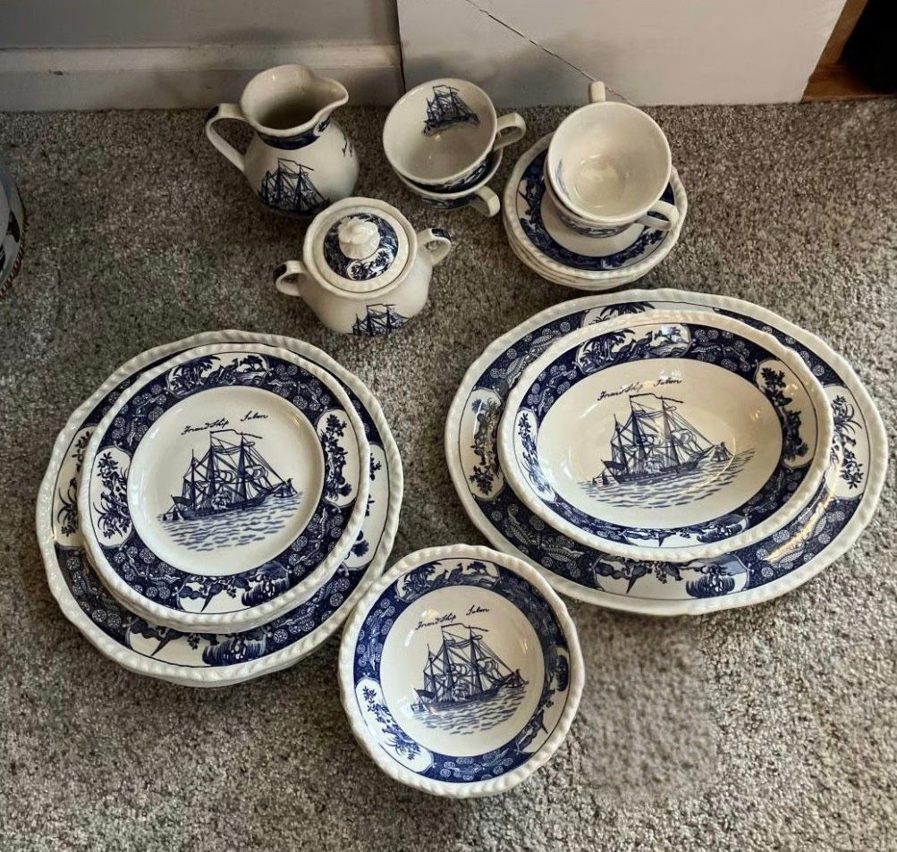 Vintage Wedgwood Friendship Salem Blue & White China – Made in England