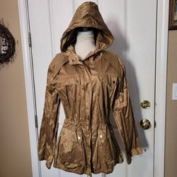 Women's Michael Kors Jacket Large Gold Parka 
