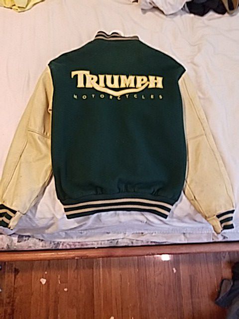 Triumph motorcycle letterman Jacket