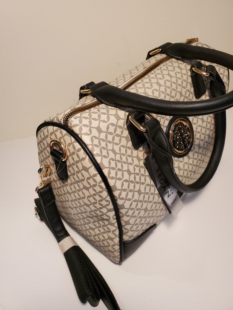 Deluxity Tan Multi Crossbody Handbag Purse Vegan Leather Size Small NWT