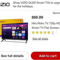 24 inch Roku TV/Box and remote