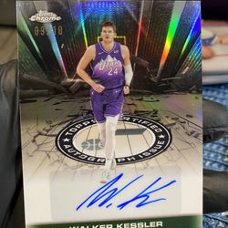 2025-26 Topps Chrome Walker Kessler Refractor Auto TAU-WK Utah Jazz /10