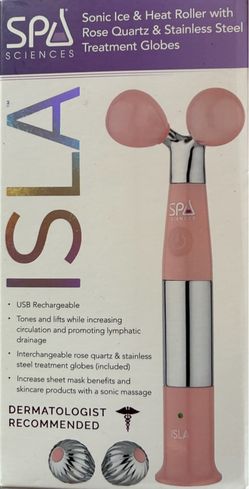 Isla sonic ice and heat, roller, stainless steel treatment globes