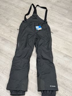 New W/Tags Columbia Black Ski/Snow Bibs XL