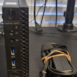 DELL Micro  🖥  OptiPlex 3070, Intel  i3, 9Th.GEN - 3.1GHz.CPU/8.0GB. RAM./128GB SSD. 750GB. HDD , AC-Includ 🔌 Windows 11, Wi-Fi card ✔️