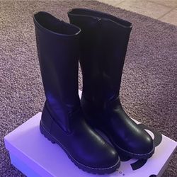 Girl Black Boots 
