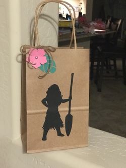 Moana birthday party treat bags