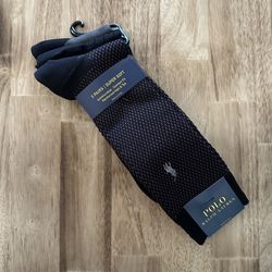 Polo Ralph Lauren Super Soft Dress Socks 3-Pairs Mens Size 6-12 Black Grey Red