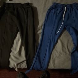 BLACK AND BLUE SLIM JOGGERS