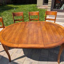 Wood Dining Table And 6 Chairs