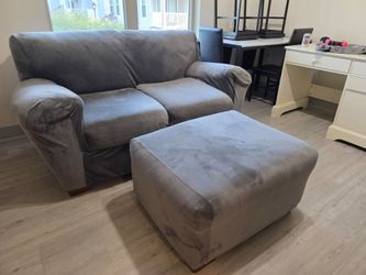 Love seat with ottoman