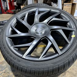 21" OEM NEW 2026 Tesla Model S Plaid VELARIUM wheels Goodyear A/S 265/35/21 & 295/30/21 SENSORS 