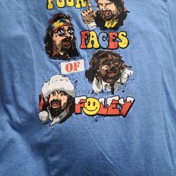 MICK FOLEY "Four Faces of Foley" Pro Wrestling Crate Men's XL T-Shirt