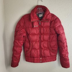 Tommy Hilfiger Quilted Down Red Women's Jacket Size Small