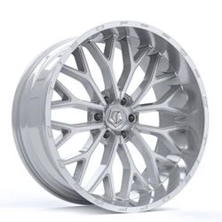 ***NEW***  TIS 565BMS  WHEELS 20X10 22X12 BRIGHT SILVER WITH BRUSHED FACE AND LIP (WE FINANCE)