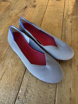 Rothy's The Flat in Pebble Grey Blue- Size 7.5