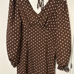 Brown Poka Dot Dress