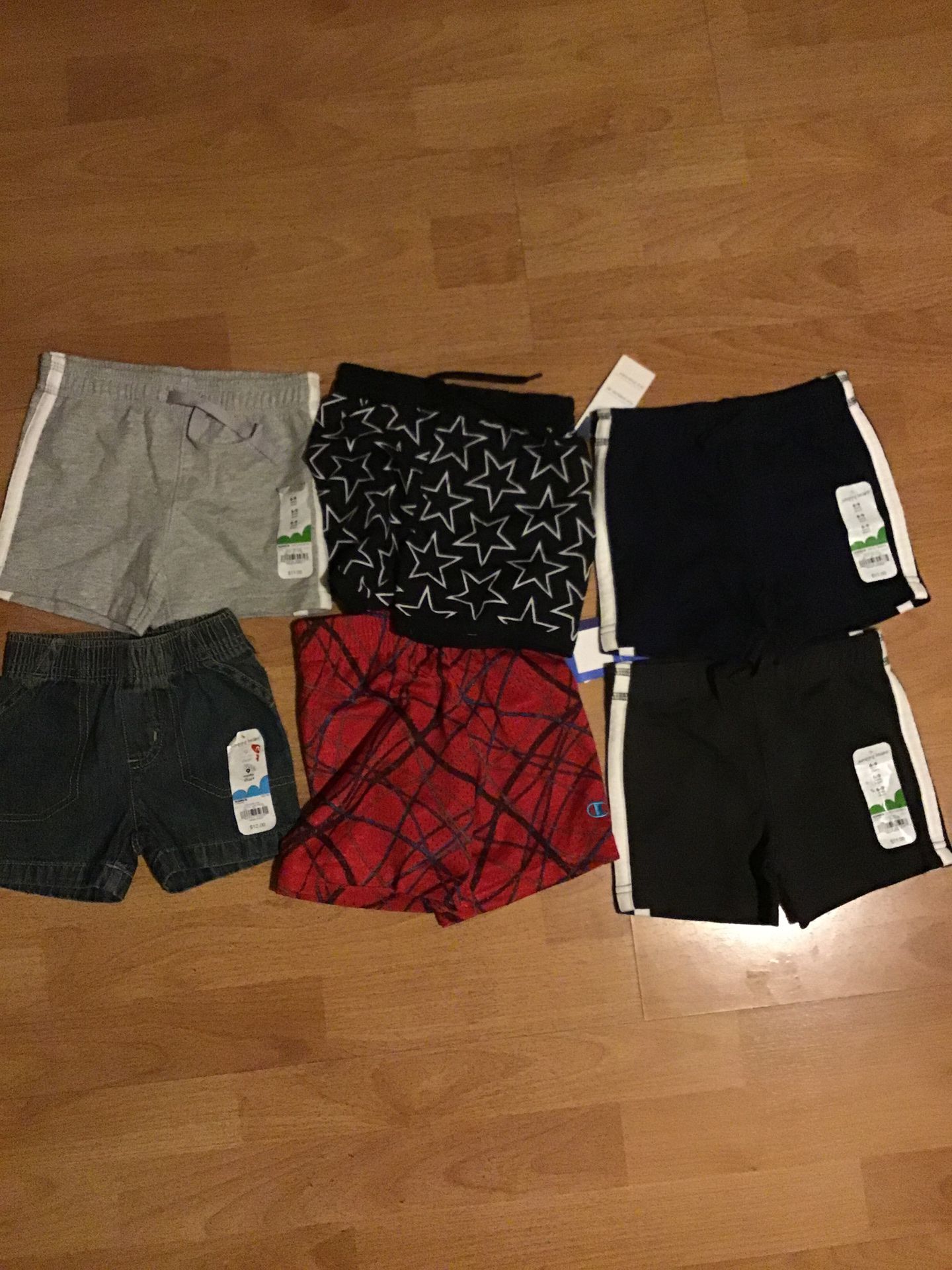 New 6 pieces baby boy shorts size 6 /9 months