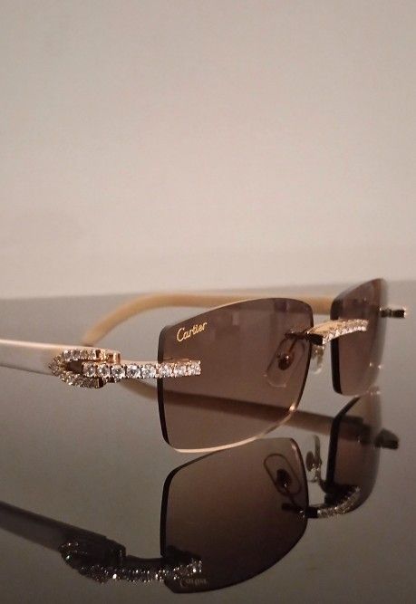 New Cartier White Buffs Sunglasses