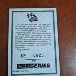  [FS] 1995 Press Pass Gold Series Dale Earnhardt 24K Gold Card – Limited Edition #0525/3500
