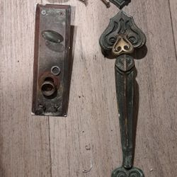 Antique  Door Handle And Nob Lock