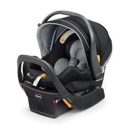 Chicco KeyFit Max Zip ClearTex Rear-Facing Infant Car Seat w/ Base Black/Gray
