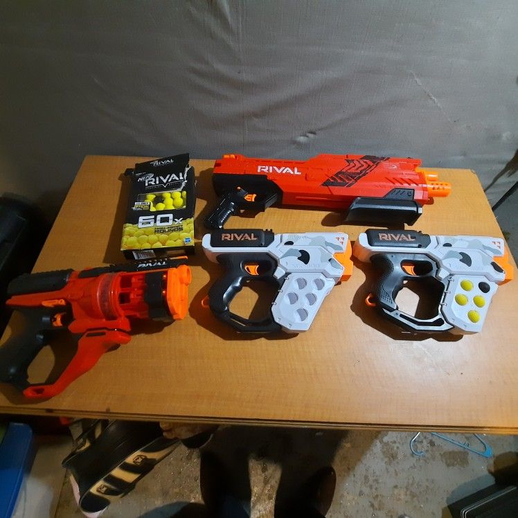 Nerf Rival Blasters Lot Plus Ammo