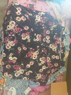 NWT 3x black and floral woman's blouse
