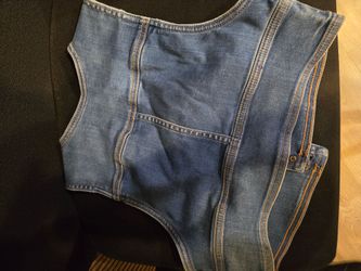 Womens american eagle halter denim vest