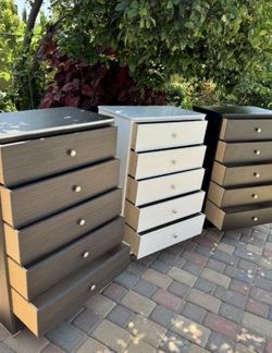 White, Black, Gray, Mocha Chests Available 