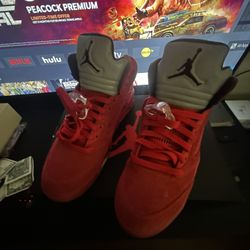 Jordan 5 Red Suede