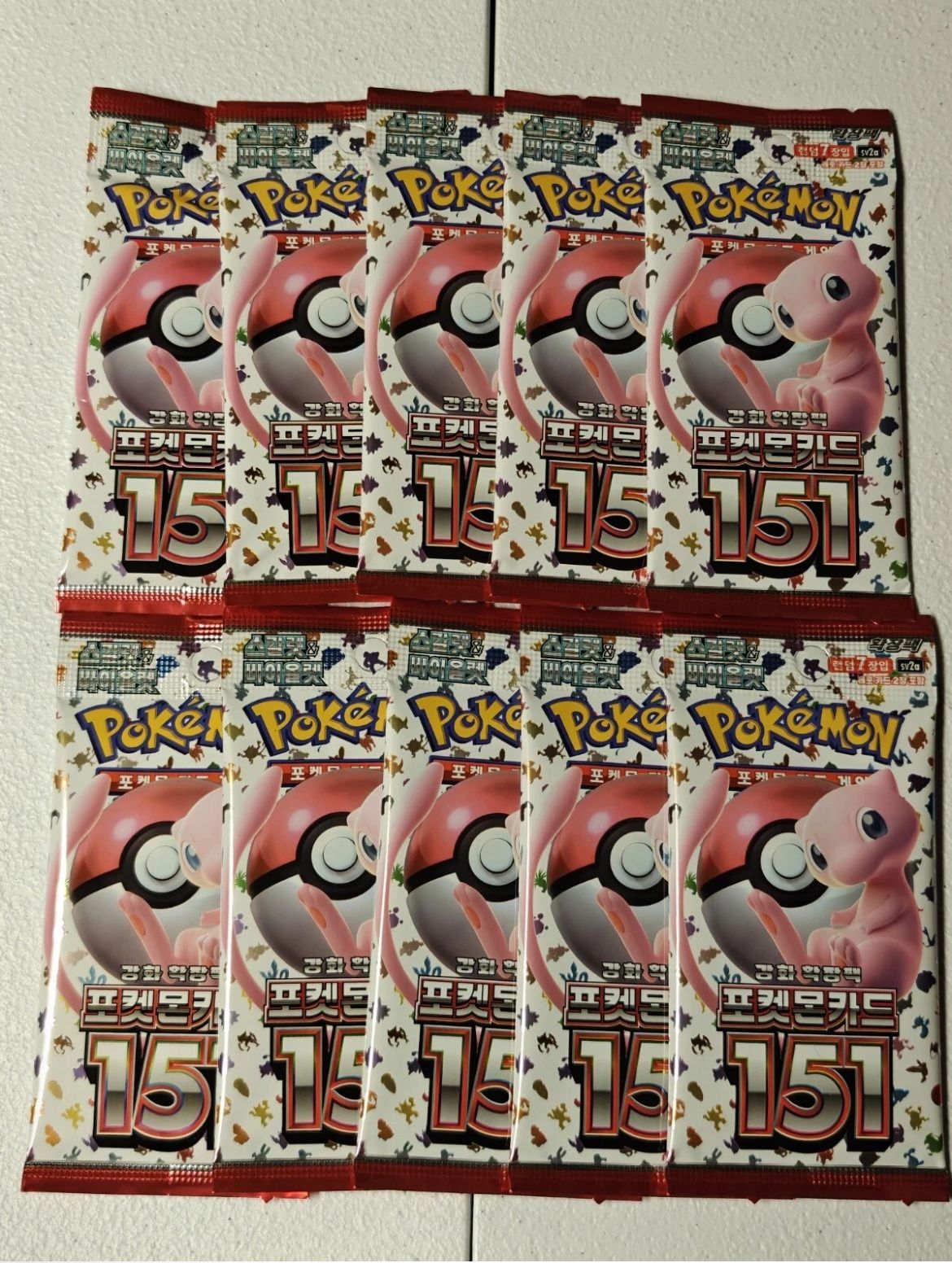 x10 Pokemon Card 151 sv2a Factory SEALED Korean 10 Booster Packs