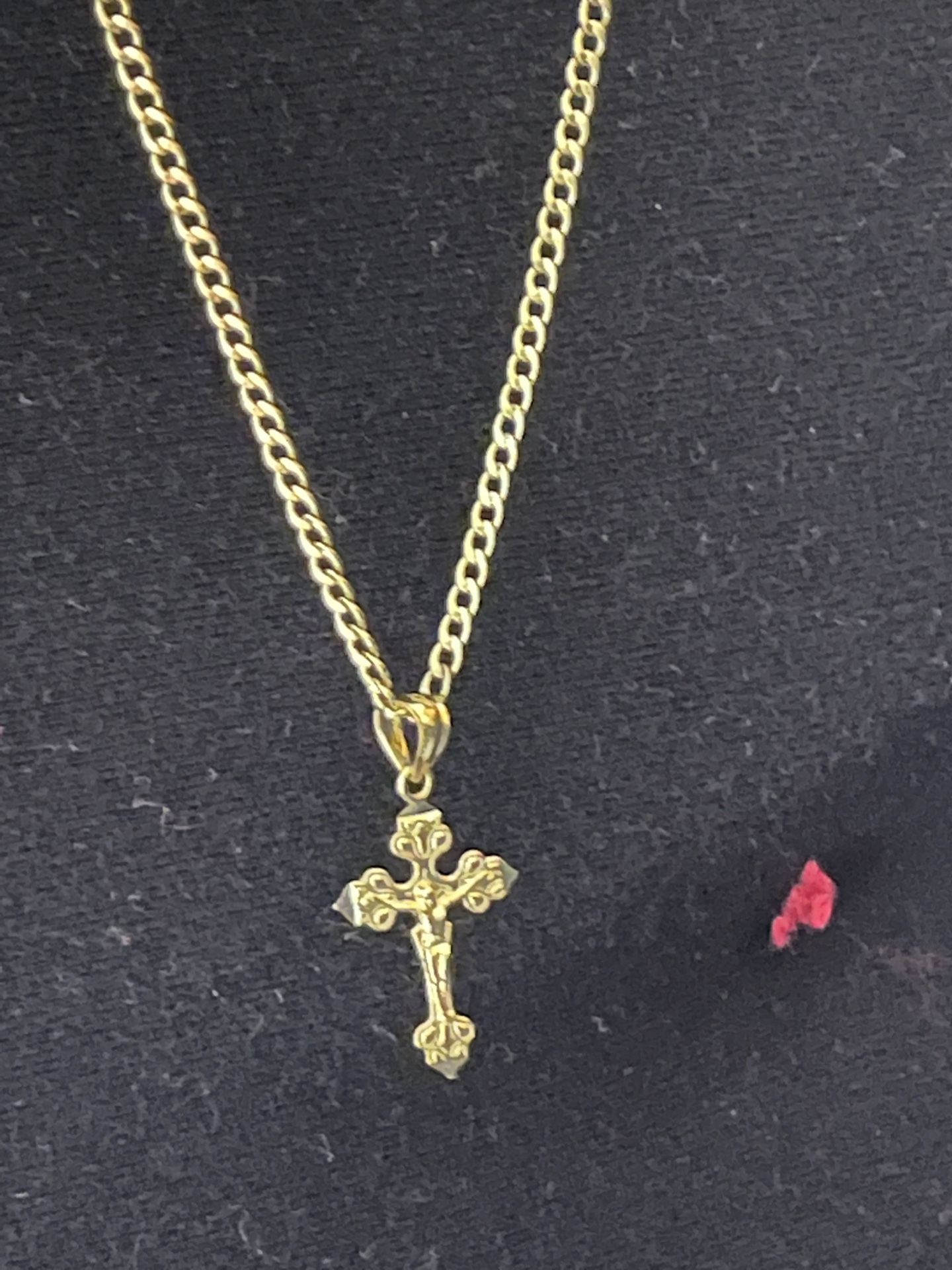 10k Cuban Chain+ 10k Cross Pendant