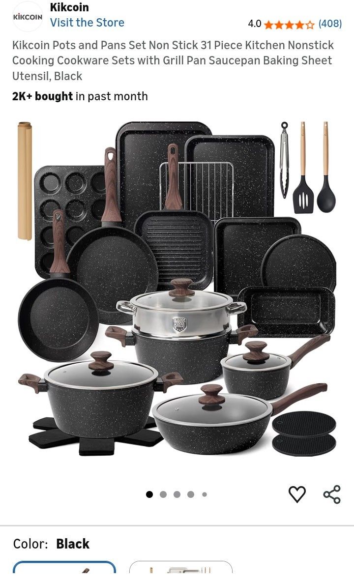 Kikcoin 31 Piece Cookware Set BRAND NEW 