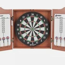 Accudart Heritage Dartboard and Cabinet Set Includes Dartboard and 6 Darts