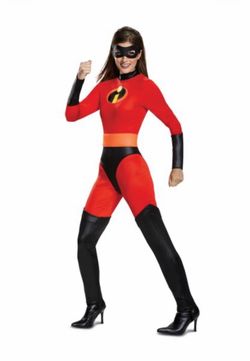 Halloween Mrs Incredible Elastigirl Costume Small + Wig