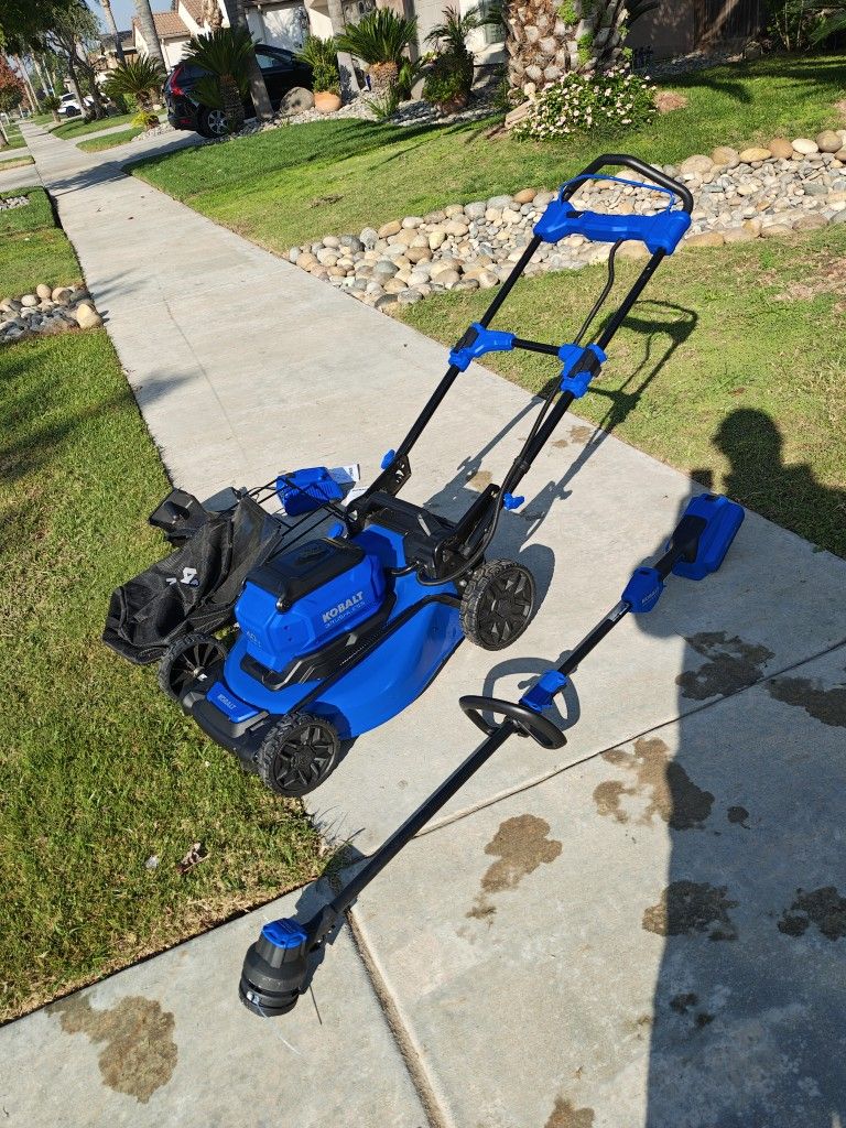 Kobalt Push Mower 40v And Weed Wacker 280 Firm No Less Package Deal All Or Nothing See Pictures