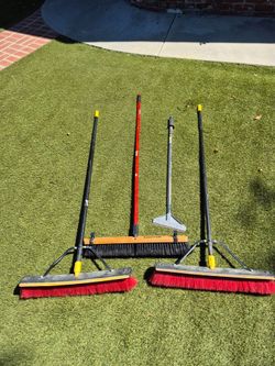 Push brooms + scraper