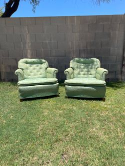 Vintage accent lounge chairs