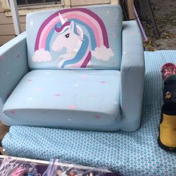 Unicorn Toddler Cozy Fold Out Chair 