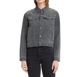 NWT $79.50 Levi's Original Trucker Gray with Bleached Dots Demin Jean Jacket* Gorgeous new with tags.
* Jean jacket sports a slightly cropped length f