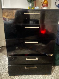 black spacious dresser
