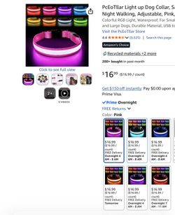 LED Dog Collar Light Up