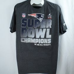 Fanatics NFL Pro Line New England Patriots Dark Gray T Shirt Mens Size XL