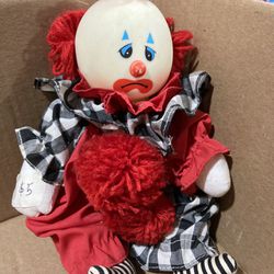 Clown Doll 12 Inches Tall $5