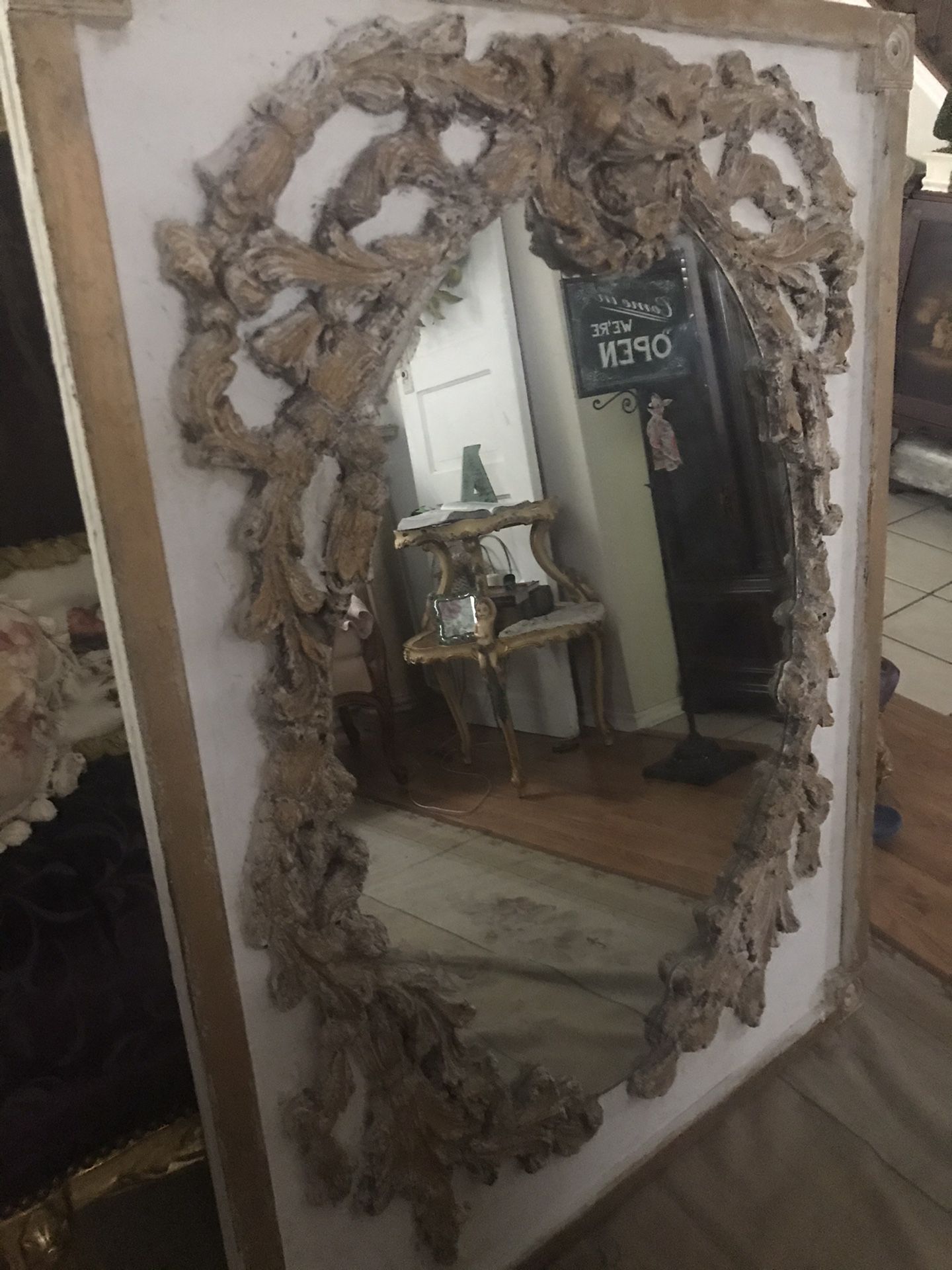 Gorgeous tall mirror with lion face 48 inches tall and 36 inches wide