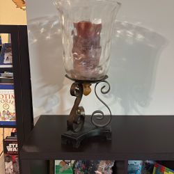20” Tall Candle Holder With Candle