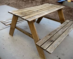 Kids Wooden Picnic Table