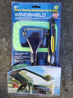 Windshield Wonder Makes Cleaning Windshields Fast & Easy Microfiber Pivoting